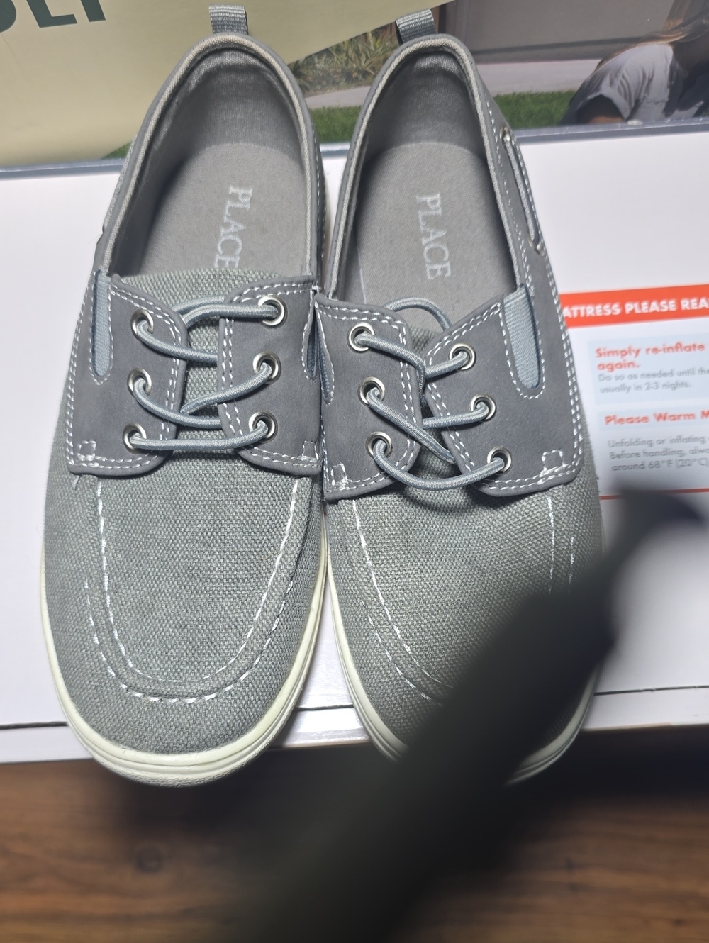 The Children's Place Gray Canvas Lace-Up Sneakers